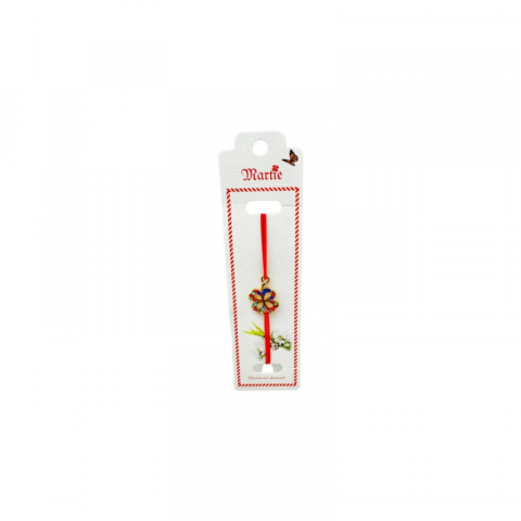 Martisor Bratara - Bratara Martisor, Trifoi Norocos, snur rosu elastic, model 2025