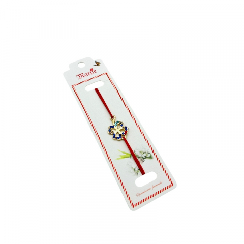 Bratara Martisor, Trifoi Norocos, snur rosu elastic, model 2025 [1]