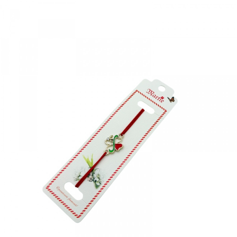Bratara Martisor, Trifoi Norocos, snur rosu elastic, model 2025 [2]