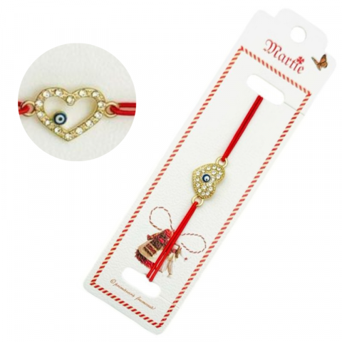 Martisor Bratara - Bratara Martisor, True Love, snur rosu elastic, model 2025