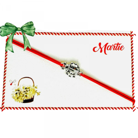 Set de 5 bratari reglabile Martisor, cu snur elastic si pandantiv gargarita – model 2025 [1]
