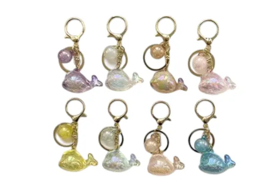 Jucarii, Copii & Bebe - Breloc Accesoriu cu figurina Balena Dragalasa, diverse culori,  