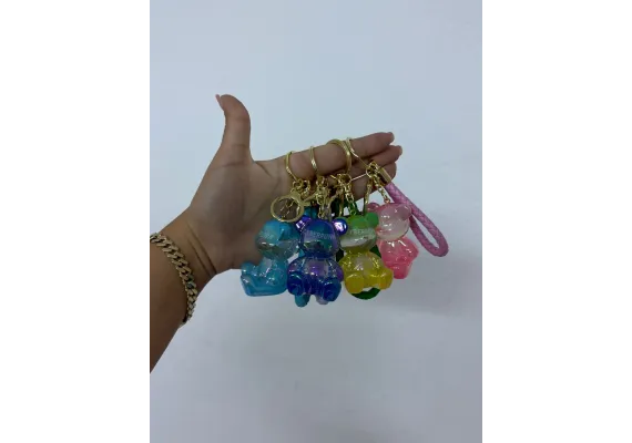 Jucarii, Copii & Bebe - Breloc-accesoriu cu figurina ursulet Cyberpunk, multicolor,  