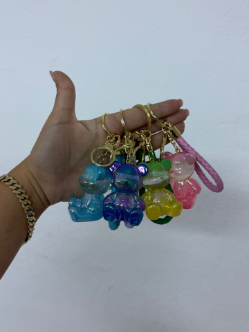 Breloc-accesoriu cu figurina ursulet Cyberpunk, multicolor,   [2]