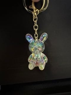 Breloc Accesoriu din silicon cu Figurina Iepuraș Dragut, diverse culori,   [2]