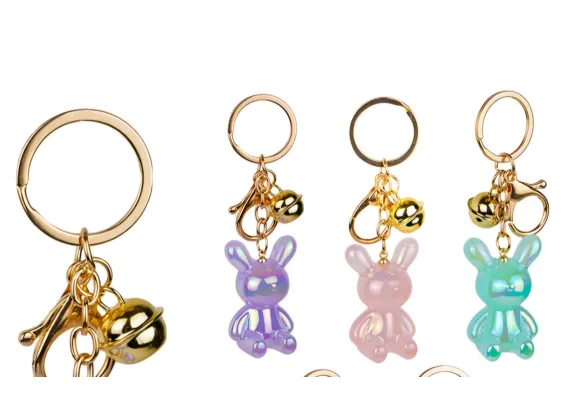 Jucarii, Copii & Bebe - Breloc Accesoriu din silicon, model Iepuras, diverse culori,  