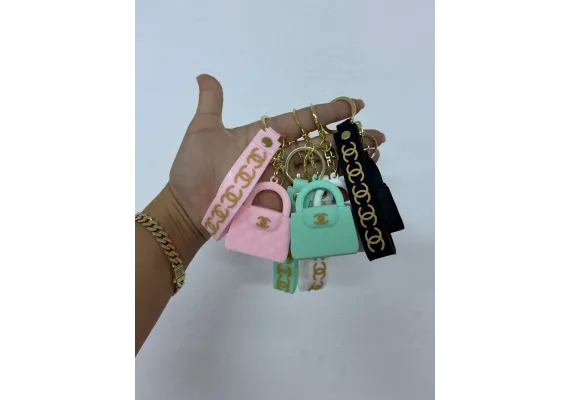 Jucarii, Copii & Bebe - Breloc-accesoriu din silicon model poseta, multicolor,  