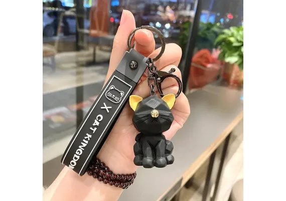 Jucarii, Copii & Bebe - Breloc Accesoriudin Silicon cu Figurina pisicuța adorabila, diverse culori 