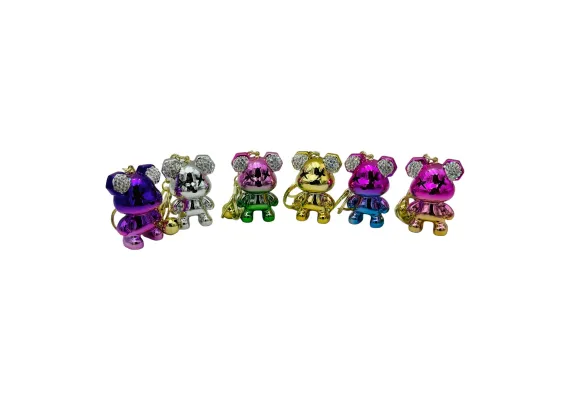Jucarii, Copii & Bebe - Brelocdin Silicon cu Figurine ursuleț cu pietricele, diverse culori 