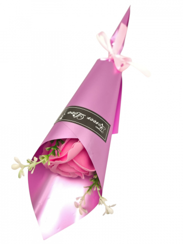 Aranjamente florale - Buchet deosebit cu trandafir de sapun, Forever Love, 33cm