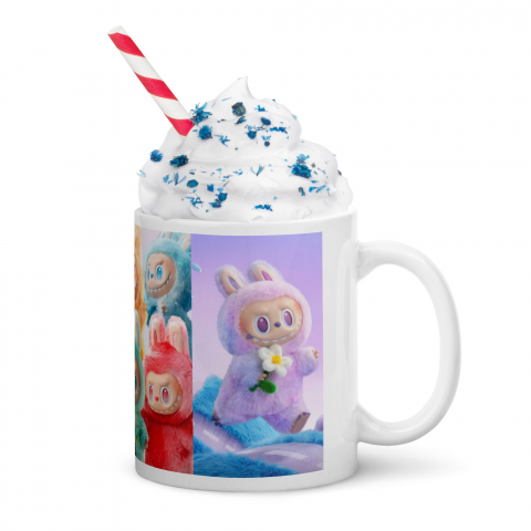 Cani cu Design si Personalizabile - Cana ceramica 330 ml cu model Labubu Super Pufoseniile