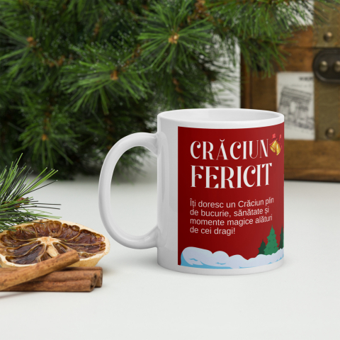 Cana ceramica Craciun 330 ml (11 oz) – design festiv, rezistenta, Engros [2]