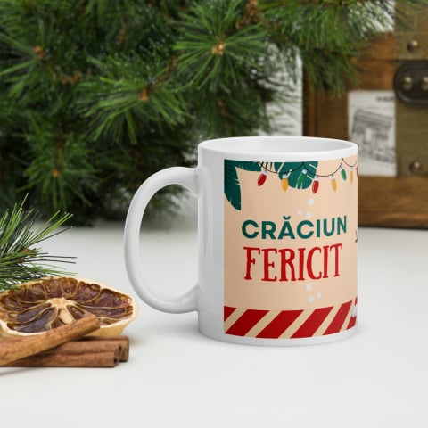 Cani cu Design si Personalizabile - Cana ceramica Craciun 330 ml (11 oz) – design festiv, rezistenta, Engros