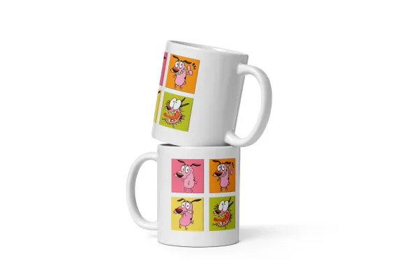 Cani cu Design si Personalizabile - Cana ceramica cu caine curajos – Cadou special – 330 ml 