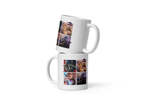 Cani cu Design si Personalizabile - Cana ceramica cu eroi din lupta virtuala – Cadou special – 330 ml 