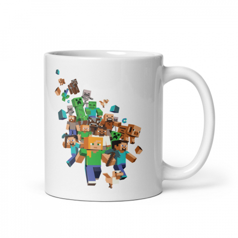 Cana ceramica cu lumea pixelata – Cadou special – 330 ml  [3]