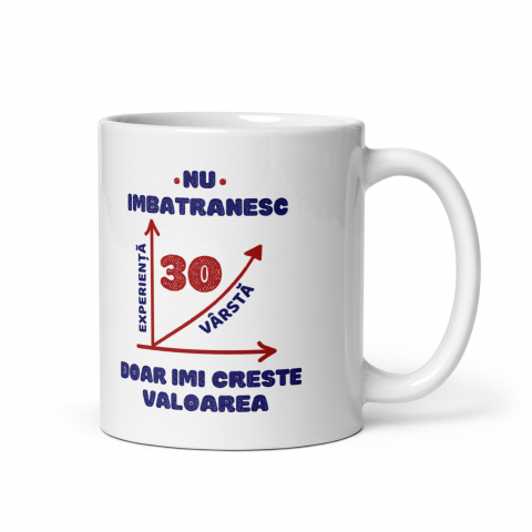 Cana ceramica cu mesaj motivational – Valoarea creste in timp – 330 ml  [3]
