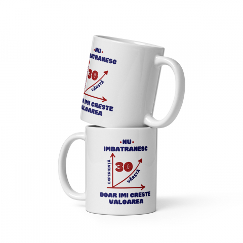 Cana ceramica cu mesaj motivational – Valoarea creste in timp – 330 ml  [1]