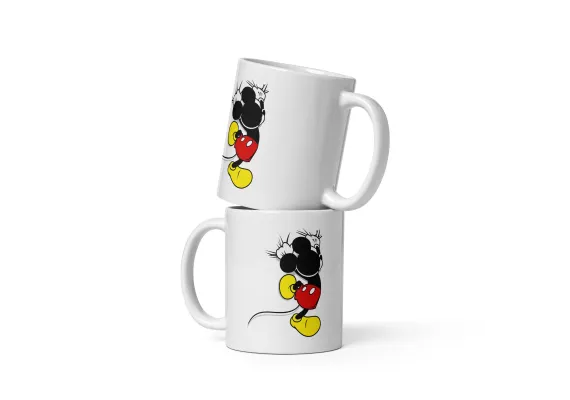 Cani cu Design si Personalizabile - Cana ceramica cu personaj jucaus in ascensiune – Cadou special – 330 ml 
