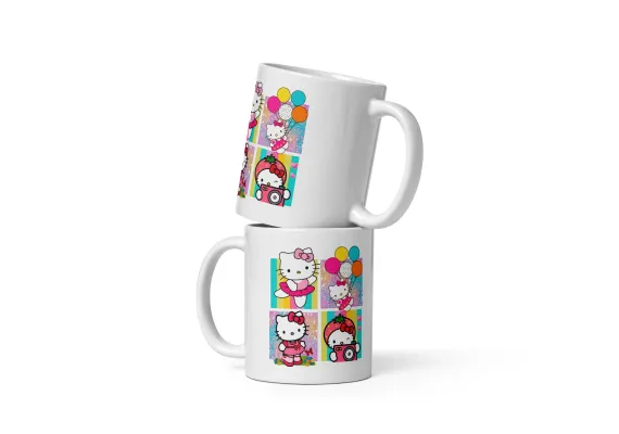 Cani cu Design si Personalizabile - Cana ceramica model cu pisicuta simpatica  – Cadou special – 330 ml 