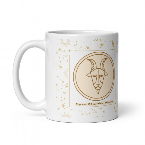 Cana personalizata „Capricorn – Ambitie si Determinare” – 11 oz. 330ml  [2]