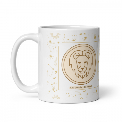 Cana personalizata „Leu – Putere si Stralucire” – 11 oz. 330ml  [2]