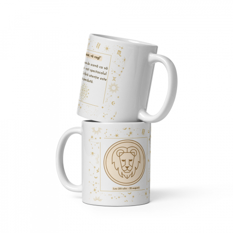 Cana personalizata „Leu – Putere si Stralucire” – 11 oz. 330ml  [1]