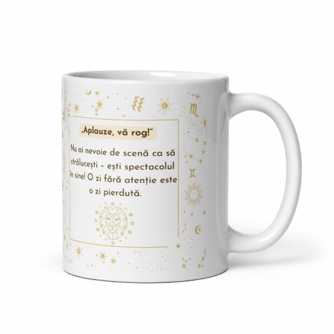 Cana personalizata „Leu – Putere si Stralucire” – 11 oz. 330ml  [4]