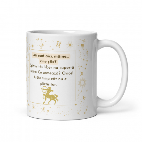 Cana personalizata „Sagetator – Aventurier si Optimist” – 11 oz. 330ml  [3]