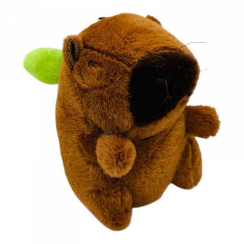 Jucarii de plus - Capybara de plus 12.5 cm cu broasca testoasa rotativa – jucarie adorabila si interactiva, BaoBao