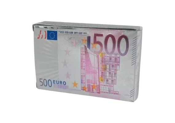 Baieti - Cărți de joc argintii Euro – Set elegant, ideal pentru colecționari și jocuri de societate, 