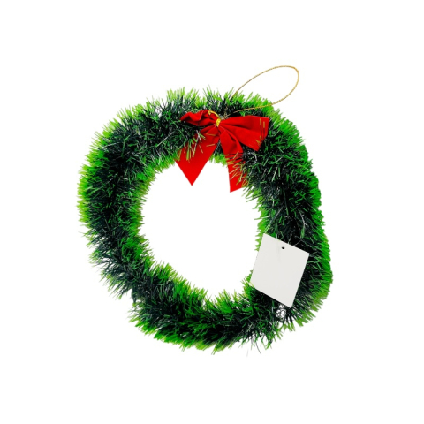 Coronita de Craciun artificiala 30 cm cu funda rosie decorativa [1]