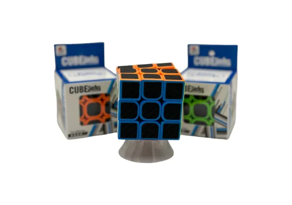Jucarii, Copii & Bebe - Cub rubik 3×3×3, color lines, black face, 5.5×5.5×5.5cm, +3ani,  