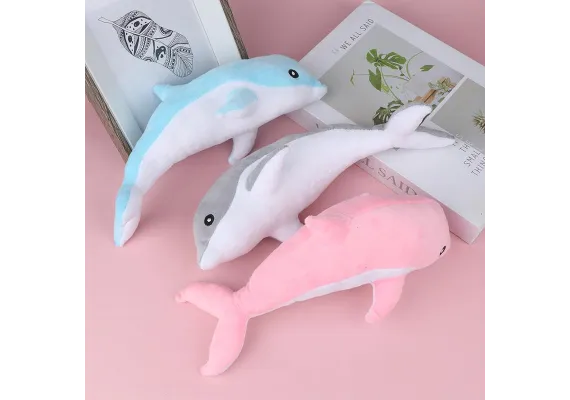 Jucarii de plus - Delfin Dragalas din Plus – 26 cm, jucarie moale și adorabila  pentru copii, 