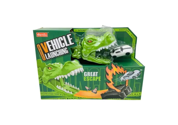 Masinute si vehicule - Dinozaur Pista- Lansator de masinute, 30×20.5×9cm, +3ani 