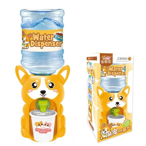 Dozator apa copii Catel Corgi, 22.5cm, mini dispenser 250ml, cu pahar inclus, jucarie educativa 3+ ani [2]