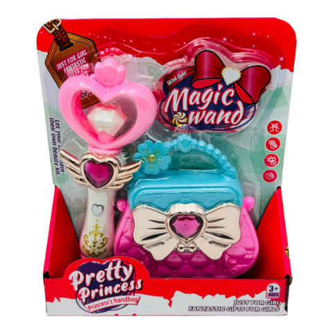 Jucarii, Copii & Bebe - Set pentru Fetite cu Bagheta Magica si Poseta, Magic Wand, 24.5×21.5cm, +3ani,  