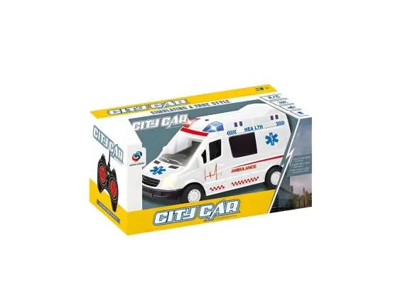 Jucarii, Copii & Bebe - Eroul Salvator pe Roti, Ambulanta cu telecomanda, efecte luminoase si sonore, 24x13x11.5 cm 