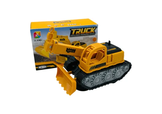 Jucarii, Copii & Bebe - Excavator cu Lumini si Sunete, 30x15 cm - Vehicul de Constructie Interactiv 