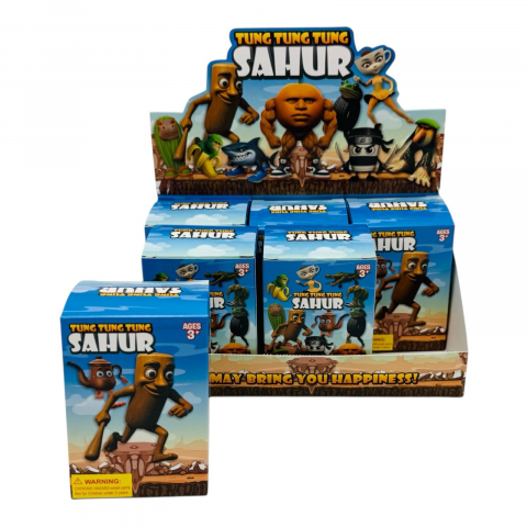 Figurine si animale din plastic - Set 6 Figurine surpriza Italian Brainrot – Editia Thung Shakur, blind box de colectie, editie limitata, BaoBao