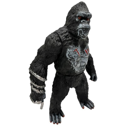 Figurina gorila de jucarie 25cm – Model realist cu detalii, lant si semne de lupta, ideala pentru colectionari si joaca,  [1]
