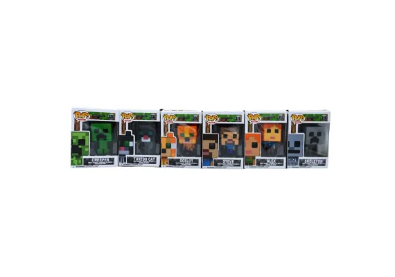 Figurine si animale din plastic - Figurina Pop My Pixel World - Jucărie Colecționabilă, 6 Modele, 16x11.5x9 cm, Multicolor, 