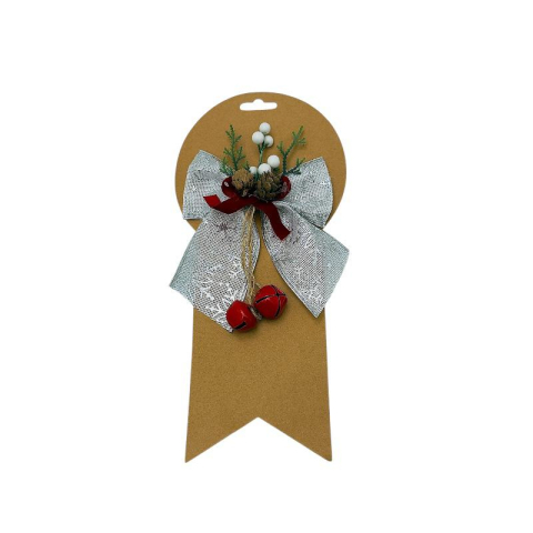 Fundita decorativa Craciun – 2 culori (rosu/auriu), 17x15cm [4]