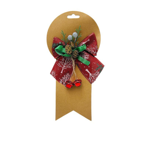 Fundita decorativa Craciun – 2 culori (rosu/auriu),  17x15cm [6]