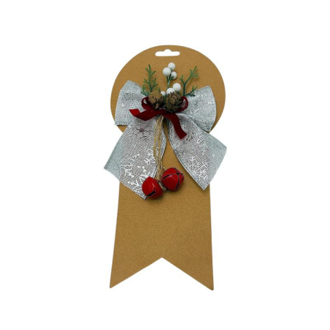 Fundita decorativa Craciun – 2 culori (rosu/auriu), 17x15cm [6]