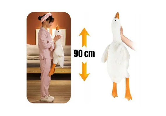 Jucarii de plus - Gasca dragalasa din plus, super pufoasa, 90 cm, 