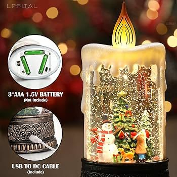 Glob decorativ Crăciun 25 cm LED muzical cu efect zăpadă [1]