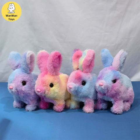 Iepuras din Plus Multicolor – Jucarii Moale si Adorabile pentru Copii,  [2]