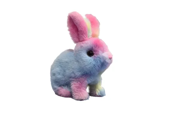 Jucarii interactive - Iepuras din Plus Multicolor – Jucarii Moale si Adorabile pentru Copii, 