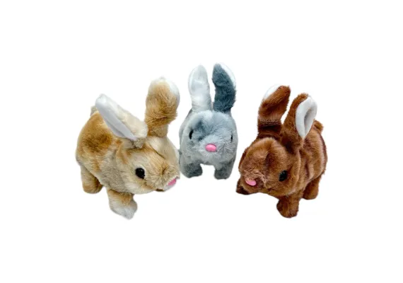 Jucarii interactive - Iepuras Interactiv din Plus, cu Sunete si Lumini, multicolor– Jucarii Moale si Adorabile pentru Copii, 
